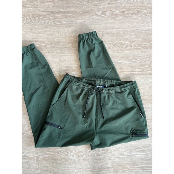 Tony Hawk Olive Green Drawstring Waist Stretch Twill Jogger Pants Men's Size L - Picture 2 of 3